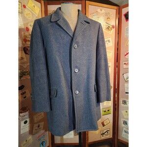Vintage Bond 5th Avenue Mens Tweed Coat Jacket Gray Sz Large